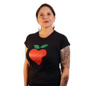 Forbidden Fruit Ladies Saints & Sinners Short Sleeve Shirt Black, Red, White